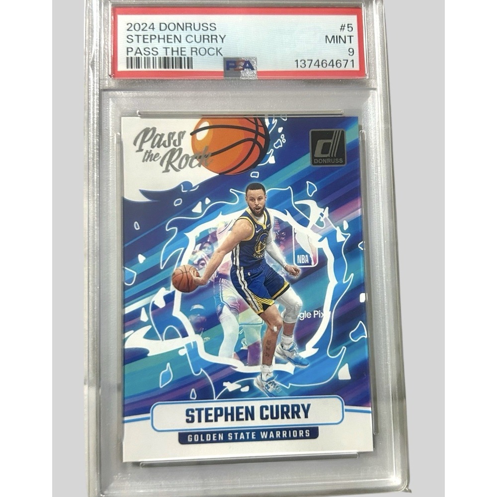 2024 Donruss Stephen Curry Pass the Rock #5 PSA 9